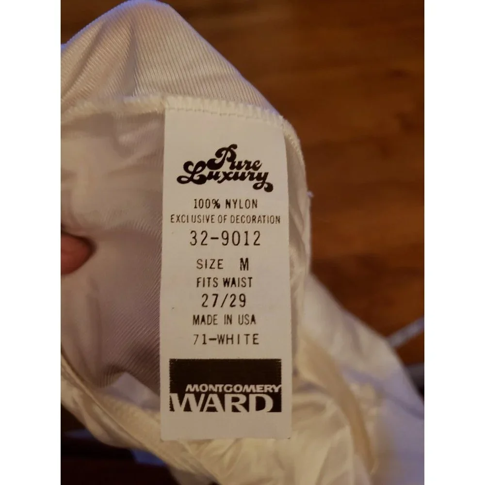Vintage Montgomery Ward White Nylon Half‎ Slip - Picture 4 of 4